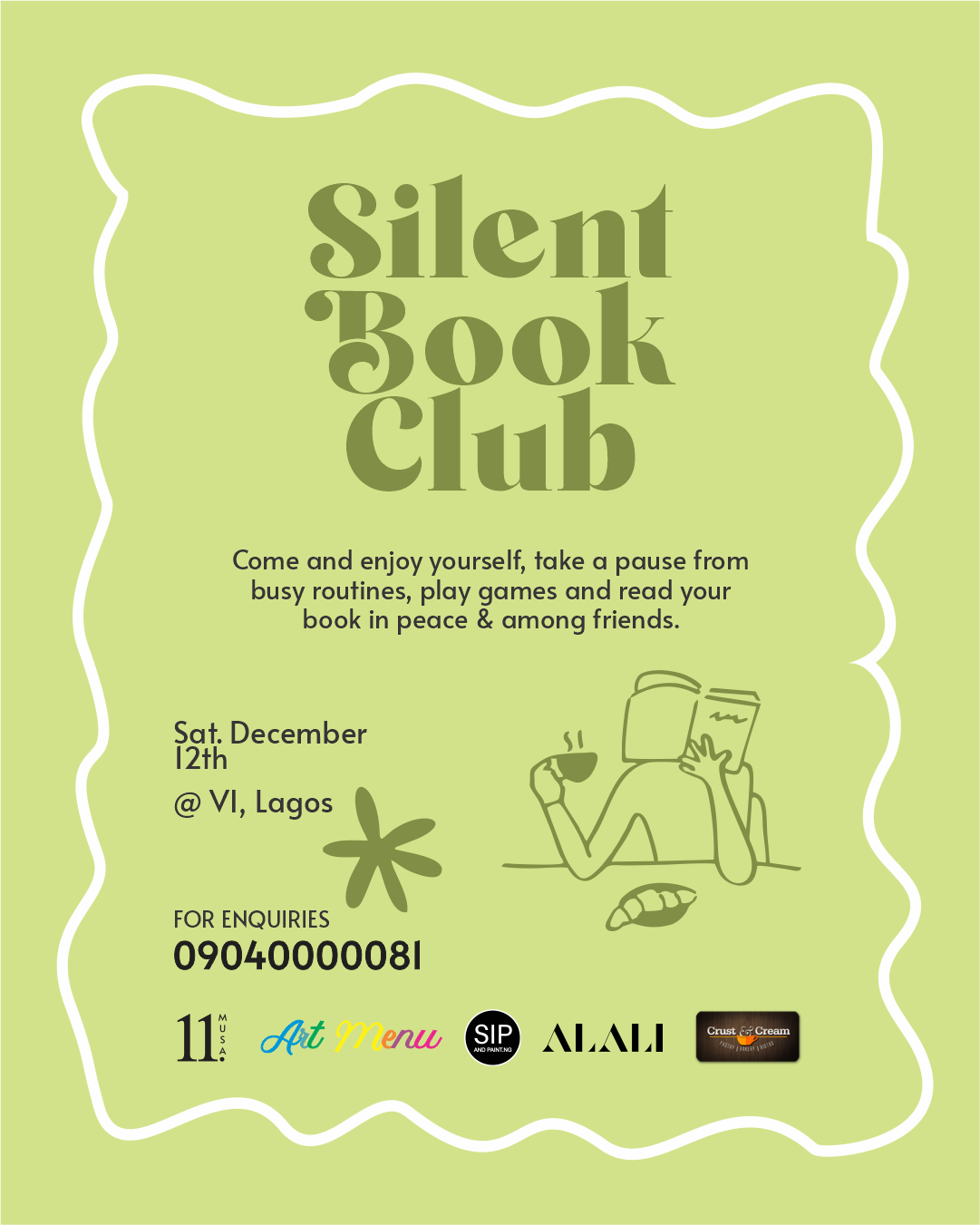 Silent Book Club VI December flyer