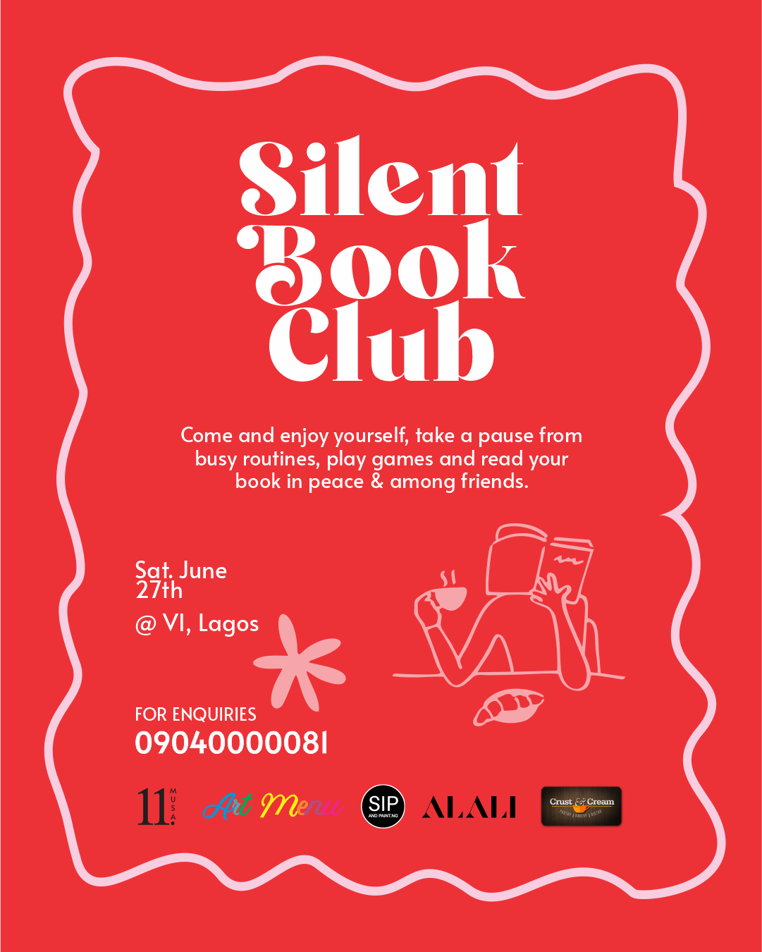 Silent Book Club VI June flyer