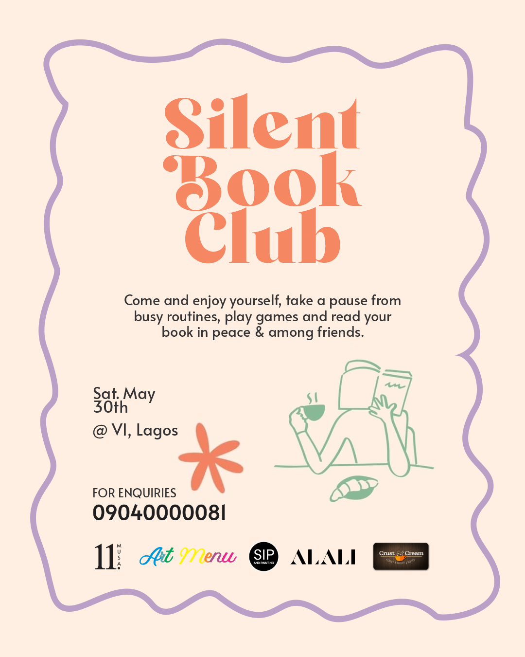 Silent Book Club VI May flyer