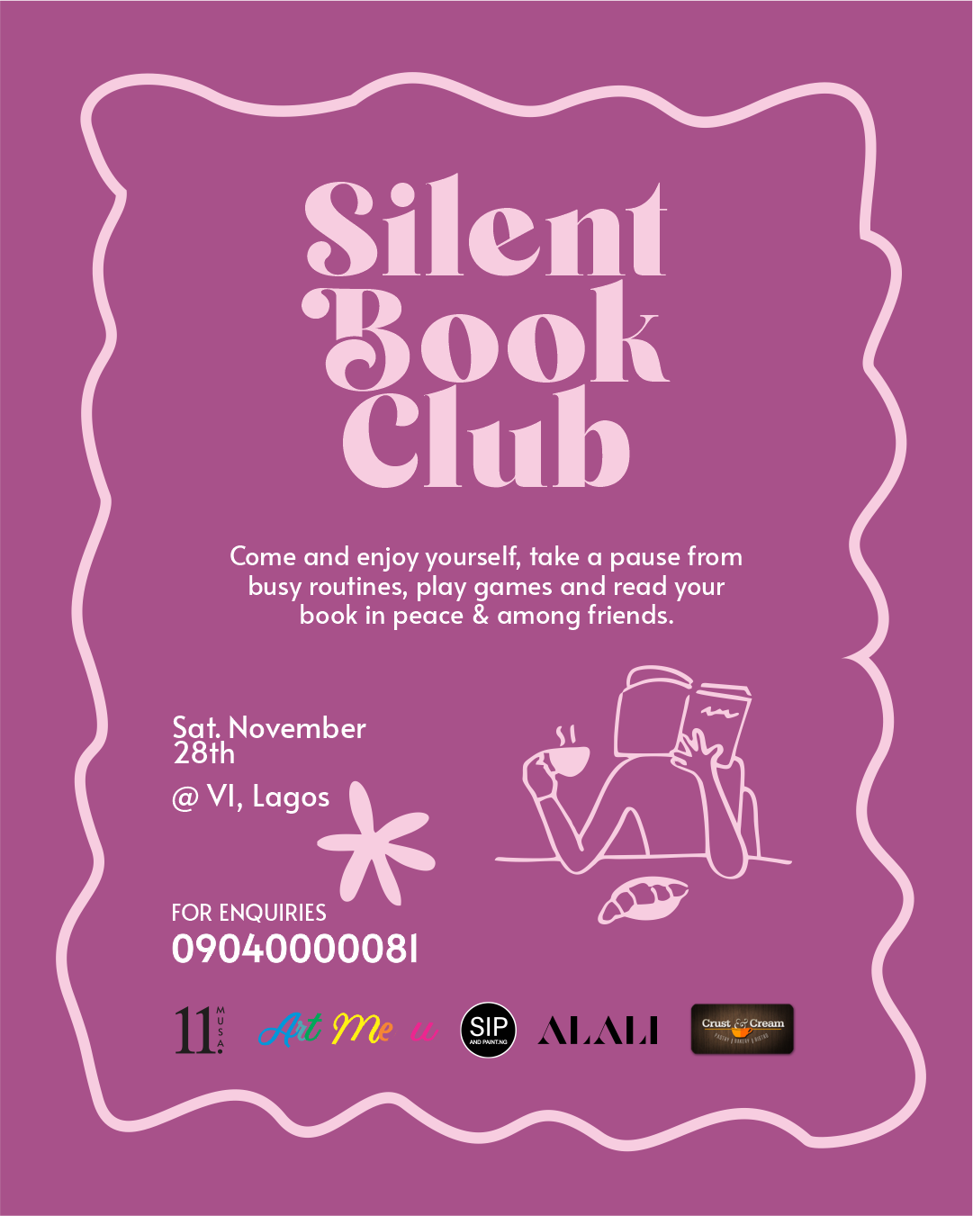 Silent Book Club VI November flyer